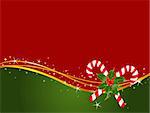 Christmas background with candy cane