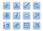 illustration of a set of internet computer application icons