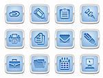 illustration of a set of business and office icons