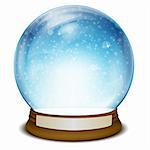 illustration of transparent globe on white background