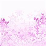 illustration of snowflake background on white background