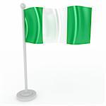 Illustration of a flag of Nigeria on a white background