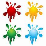 illustration of abstract colorful  splash on white background