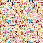 cartoon baby seamless pattern