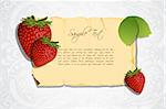 illustration of beautiful strawberry card
