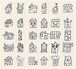 hand draw cute house