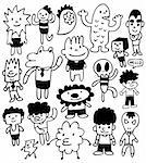 hand draw cartoon people