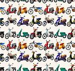 seamless motorcycles pattern