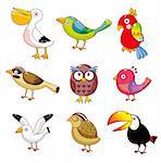 cartoon birds icon