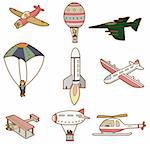 cartoon air transport icon