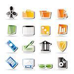 Simple Business and Office Icons - Vector Icon Set 2