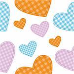 seamless colored illustration hearts