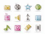 Entertainment and media Icons - Vector Icon Set