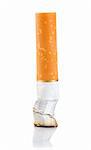 Cigarette butt isolated on a white background (Clipping Path)