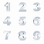 illustration of collection of numbers on isolated background