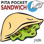 An image of a Pita Pocket Sandwich.