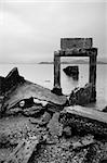 a wooden pier and boats