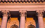 Columns - State Capitol of Wisconsin in Madison in warm light.