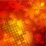 Soft warm dotted Autumn leaves background. EPS 10