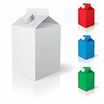 Blank carton isolated over a white background. Vector illustration