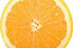 Orange closeup isolated on a white background