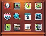 Mobile devices apps/services icons. Part 1 of 12