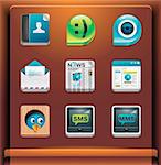 Mobile devices apps/services icons. Part 2 of 12