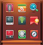 Mobile devices apps/services icons. Part 3 of 12