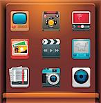 Mobile devices apps/services icons. Part 6 of 12