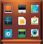 Mobile devices apps/services icons. Part 7 of 12