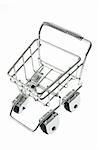 Miniature Shopping Trolley on White Background