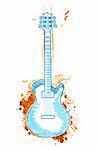 illustration of guitar icon on white background