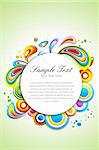illustration of colorful vector background on white background