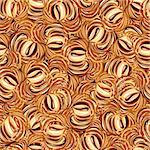 Cappuccino seamless pattern. Curly background