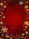 Christmas background or frame illustration with snowflakes