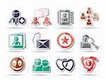 Internet Community and Social Network Icons - vector icon set