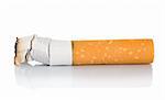 Cigarette butt isolated on a white background