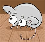 cartoon illustration of cute little mouse