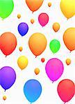 colorful party balloons background