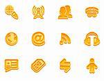 illustration of a communication icon set series