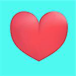 Heart - symbol of love and romantic feelings. Vector, mash.