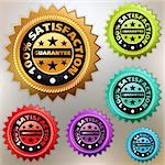 Vector multicolor satisfaction labels set. EPS 8 vector file included