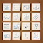 Business and industry icons- vector icon set