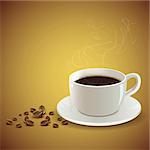 illustration of coffee on abstract background