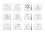 Beautiful Christmas And Winter Icons - Vector Icon Set