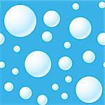 Abstract elegance blue background with white balls. Vector illustration. Seamless pattern.