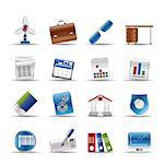 Realistic Business and Office Icons - Vector Icon Set 2