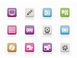 Media equipment icons - vector icon set