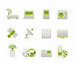 Business, technology  communications icons - vector icon set