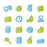 Computer, mobile phone and Internet icons -  Vector Icon Set